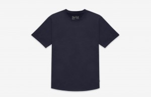 Maglietta Oliver Cabell Curved Hem Tee Blu Marino | Italia-246890