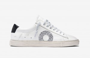 Sneakers Oliver Cabell Low 1 Bianche Argento | Italia-789310