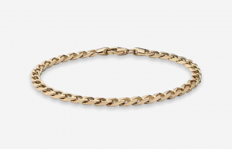 Bracciale Oliver Cabell 4mm Cuban Chain Oro | Italia-875912