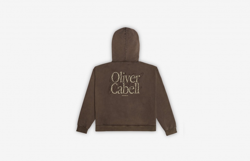 Felpa con Cappuccio Oliver Cabell NYC Capsule Marroni Scuro | Italia-307695