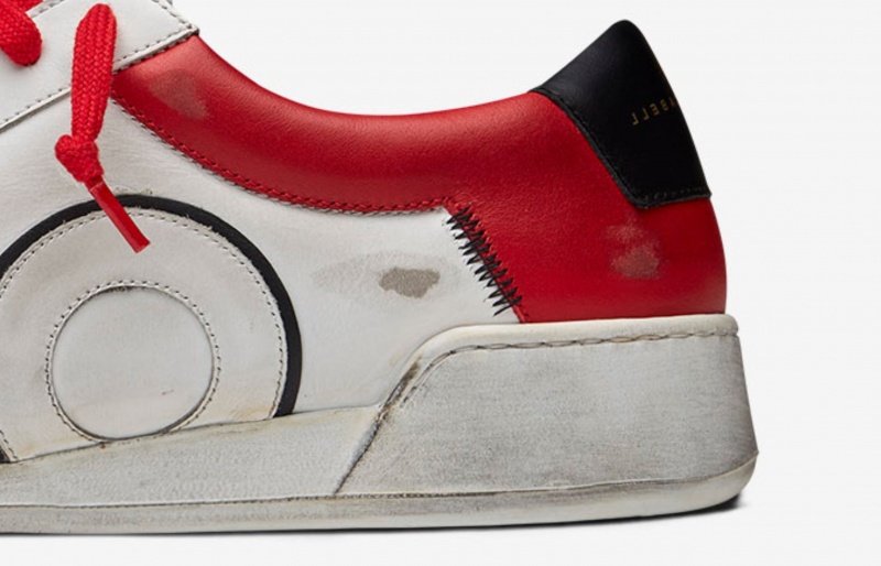 Sneakers Oliver Cabell Court Bianche Rosse | Italia-714859