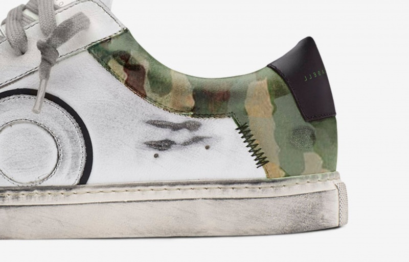 Sneakers Oliver Cabell Low 1 Argento Camouflage | Italia-897164