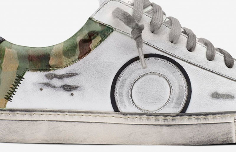 Sneakers Oliver Cabell Low 1 Argento Camouflage | Italia-897164