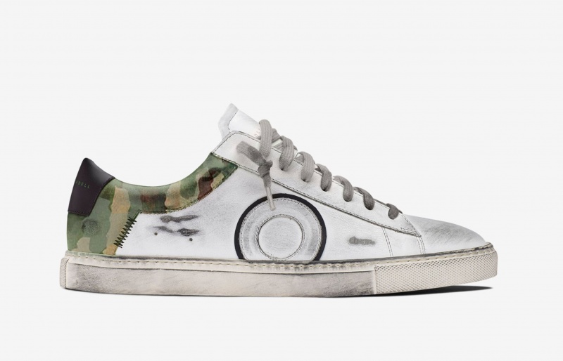 Sneakers Oliver Cabell Low 1 Argento Camouflage | Italia-897164