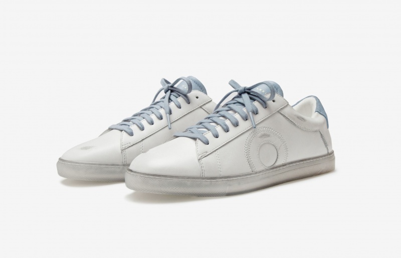 Sneakers Oliver Cabell Low 1 Bianche Blu | Italia-216739