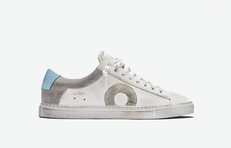 Sneakers Oliver Cabell Low 1 Bianche Blu | Italia-217036