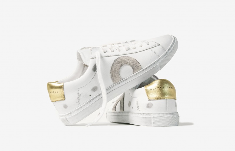 Sneakers Oliver Cabell Low 1 Bianche Oro | Italia-025867