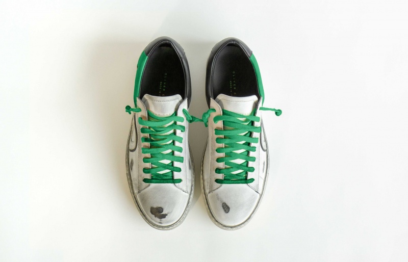 Sneakers Oliver Cabell Low 1 Bianche Verdi | Italia-356140